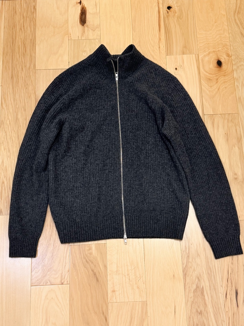 Quince Men’s Mongolian Cashmere Fisherman Full Zip Sweater - Picture 3 of 6